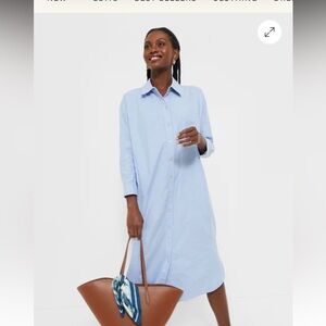 Pomander Place blue lightweight oxford Aria Tuckernuck Dress xs